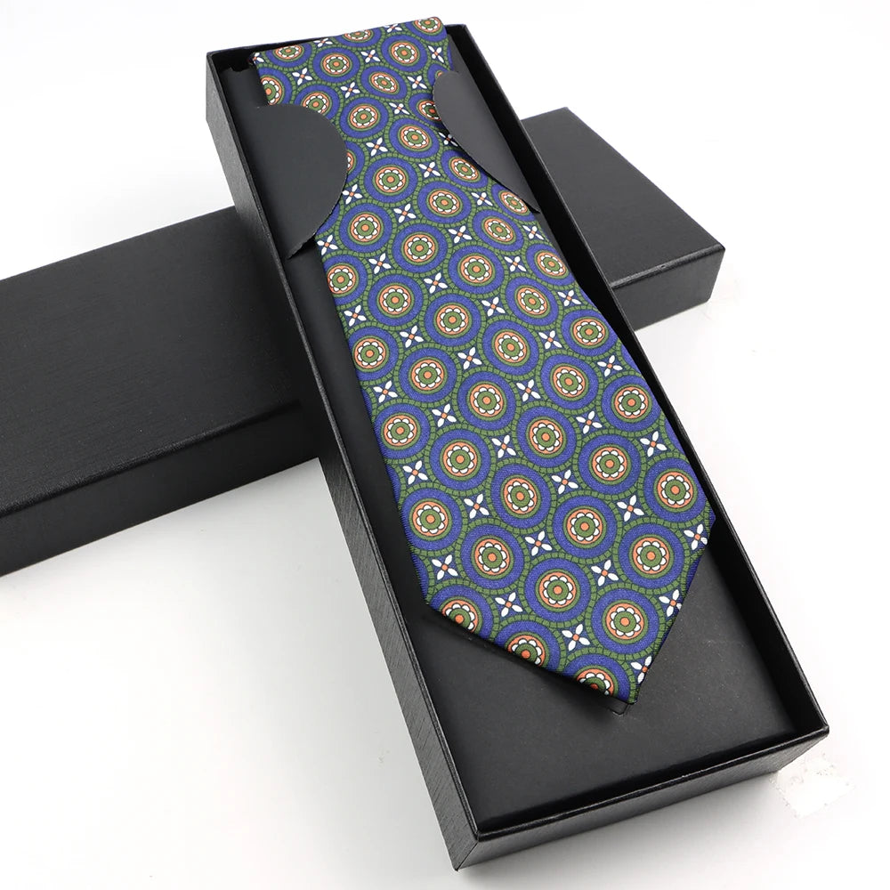 Paisley Silk-Feel Tie Gift Set