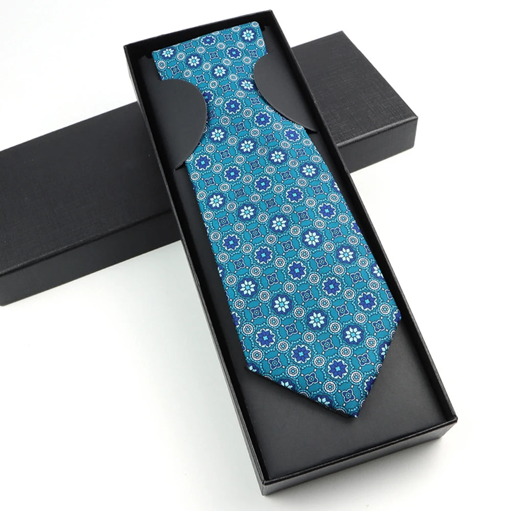 Paisley Silk-Feel Tie Gift Set