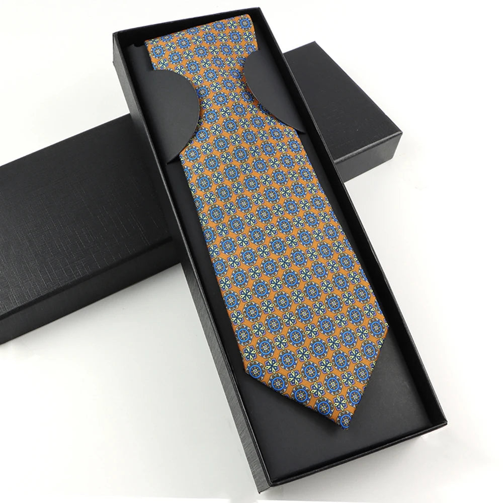 Paisley Silk-Feel Tie Gift Set
