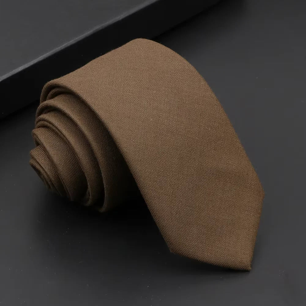 Classic Slim Cotton Necktie – 6cm
