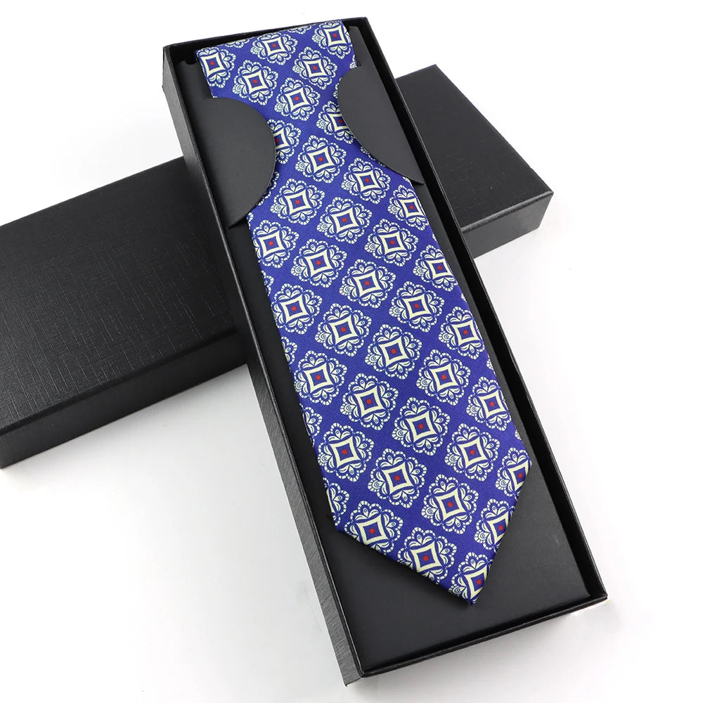 Paisley Silk-Feel Tie Gift Set