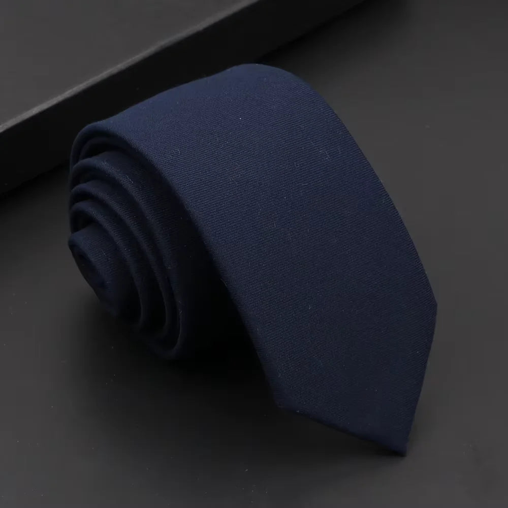 Classic Slim Cotton Necktie – 6cm