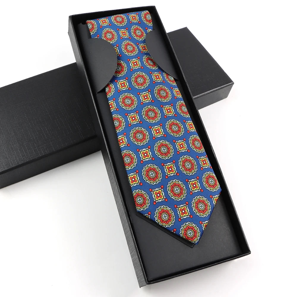 Paisley Silk-Feel Tie Gift Set