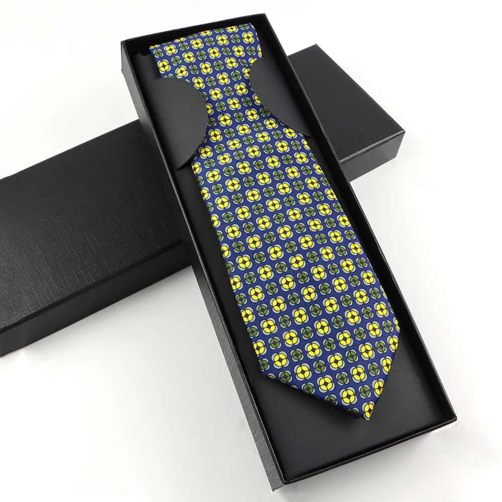 Paisley Silk-Feel Tie Gift Set