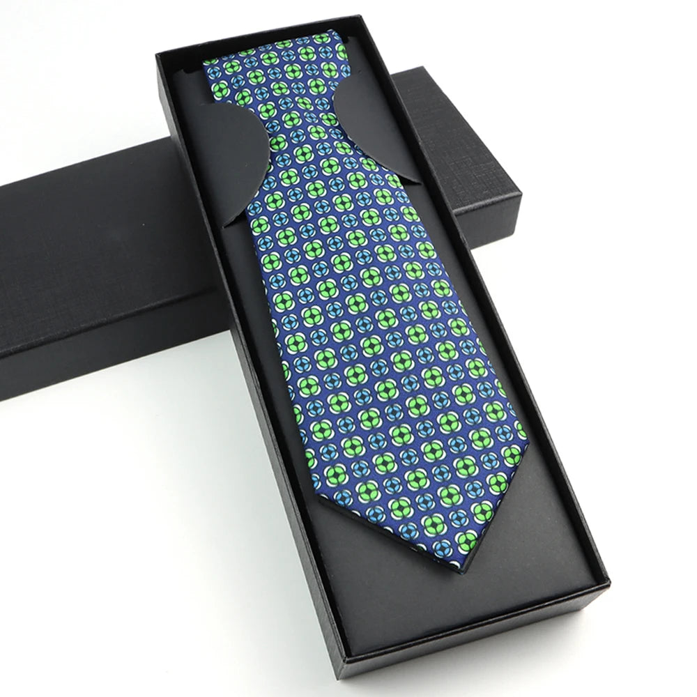 Paisley Silk-Feel Tie Gift Set