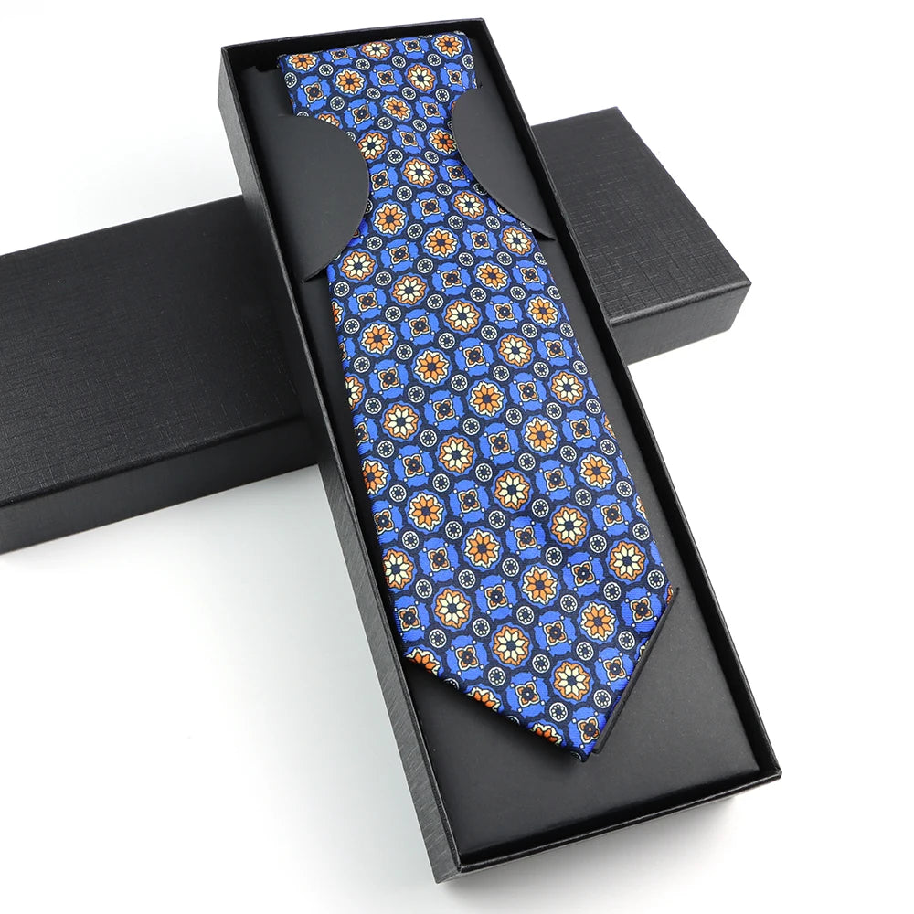 Paisley Silk-Feel Tie Gift Set
