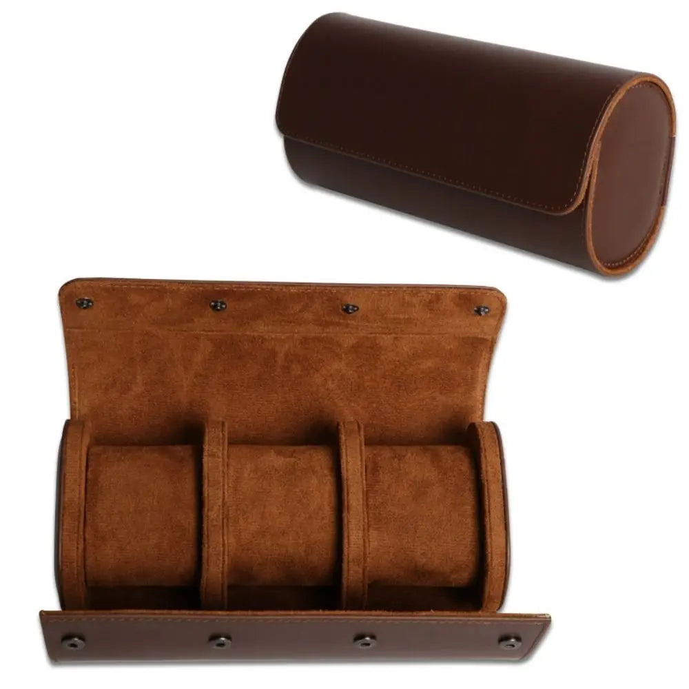 Vintage Leather Watch Roll