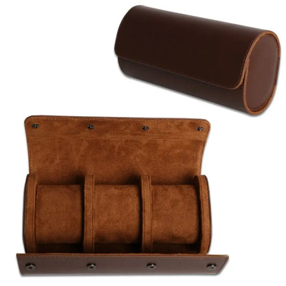 Vintage Leather Watch Roll