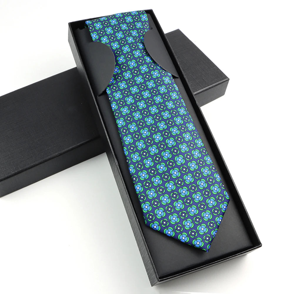 Paisley Silk-Feel Tie Gift Set