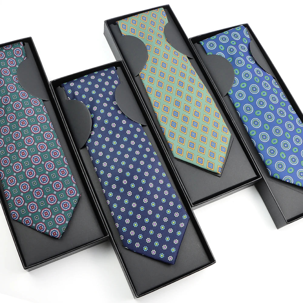 Paisley Silk-Feel Tie Gift Set