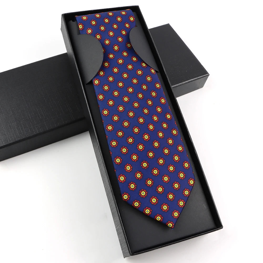 Paisley Silk-Feel Tie Gift Set
