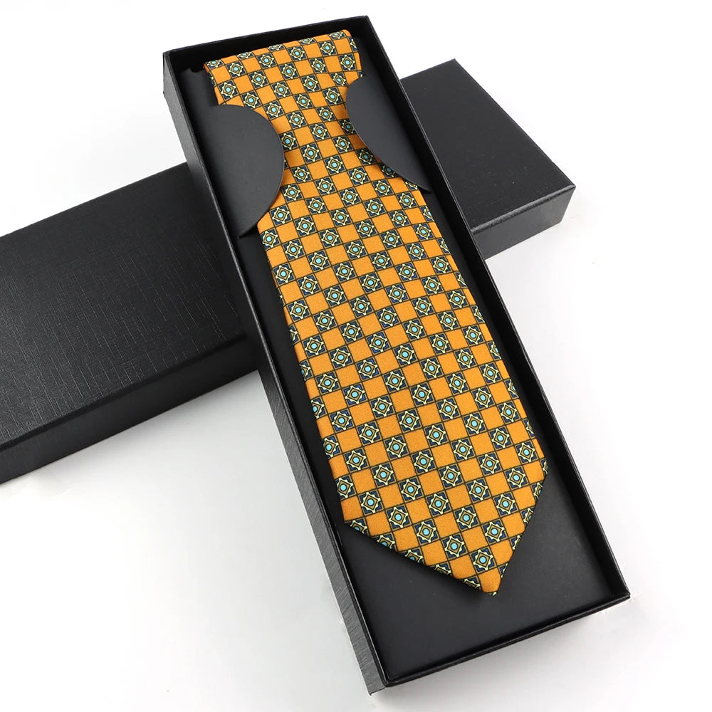 Paisley Silk-Feel Tie Gift Set