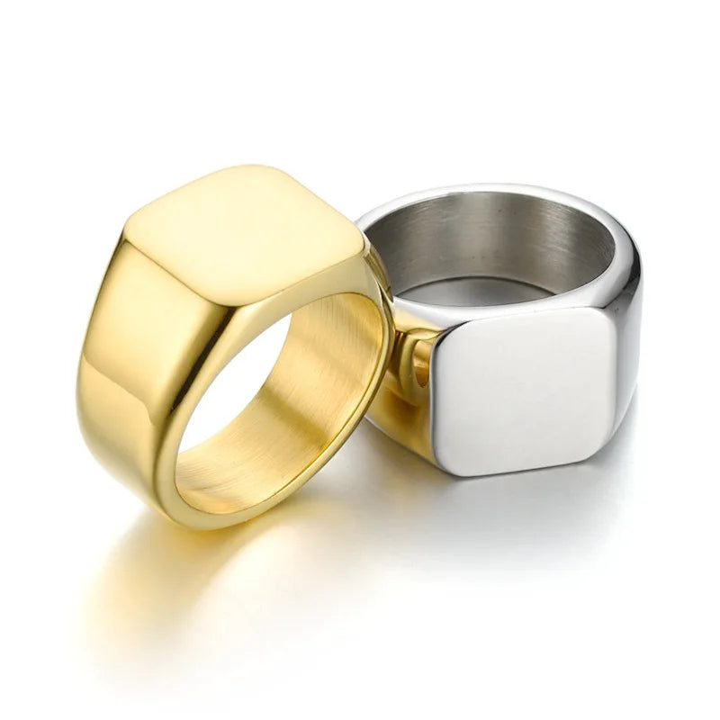 Men’s Luxury Two-Tone Stainless Steel Ring