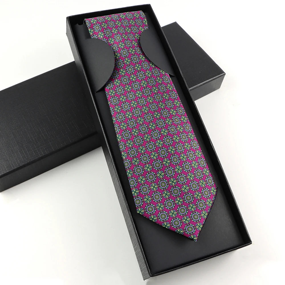 Paisley Silk-Feel Tie Gift Set