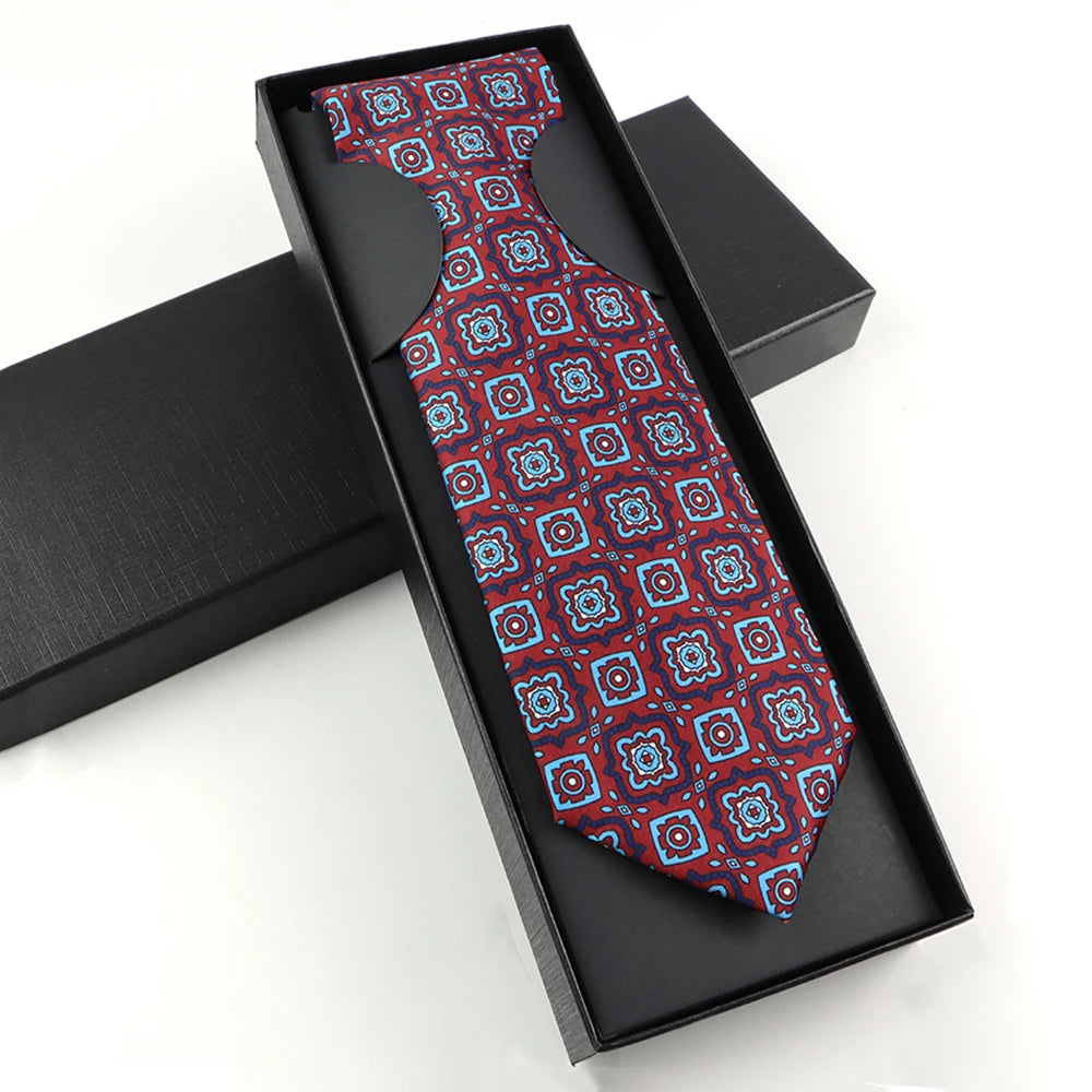 Paisley Silk-Feel Tie Gift Set