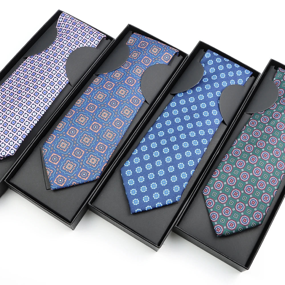 Paisley Silk-Feel Tie Gift Set