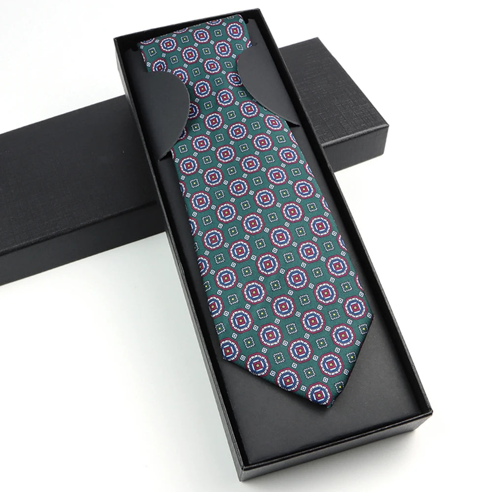 Paisley Silk-Feel Tie Gift Set