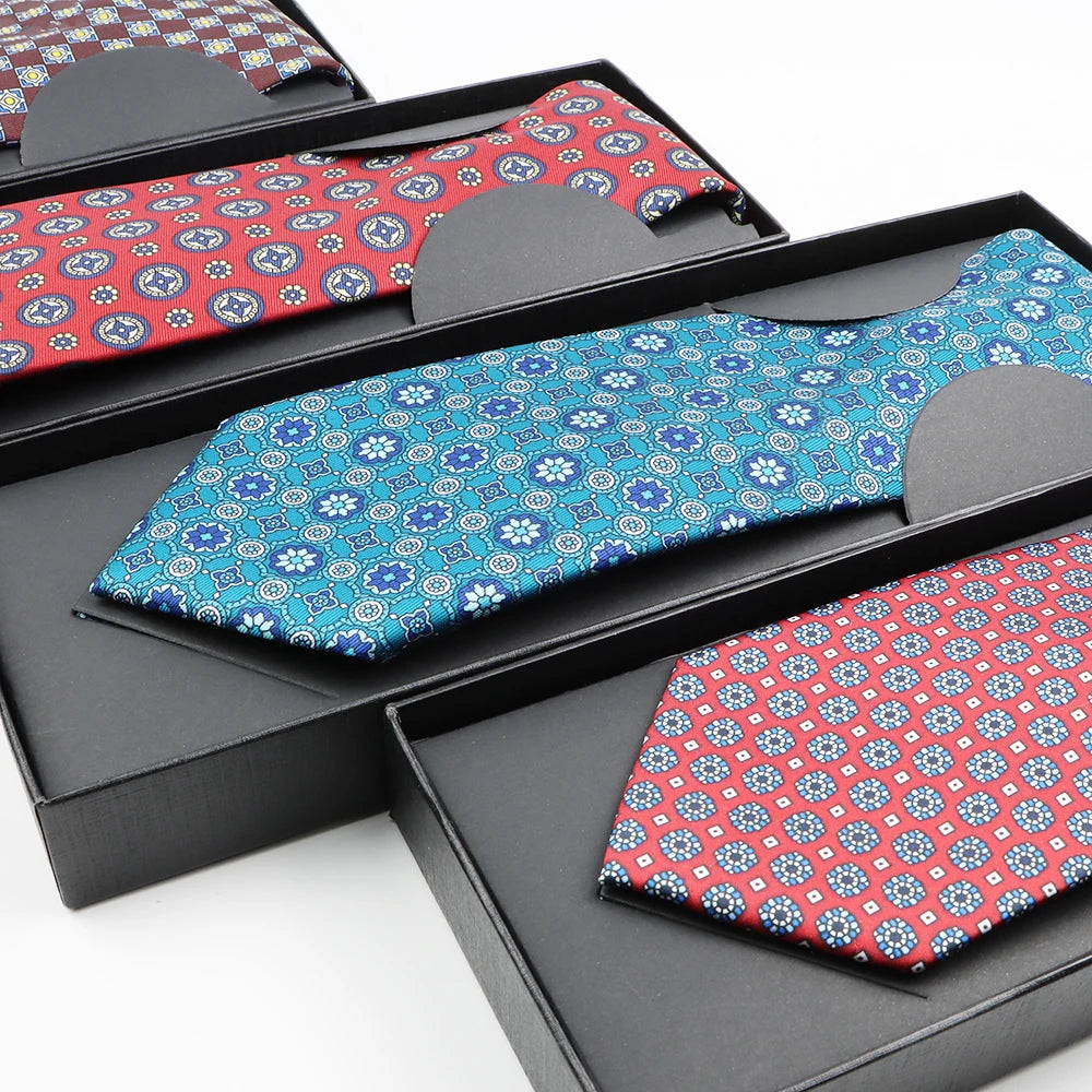 Paisley Silk-Feel Tie Gift Set