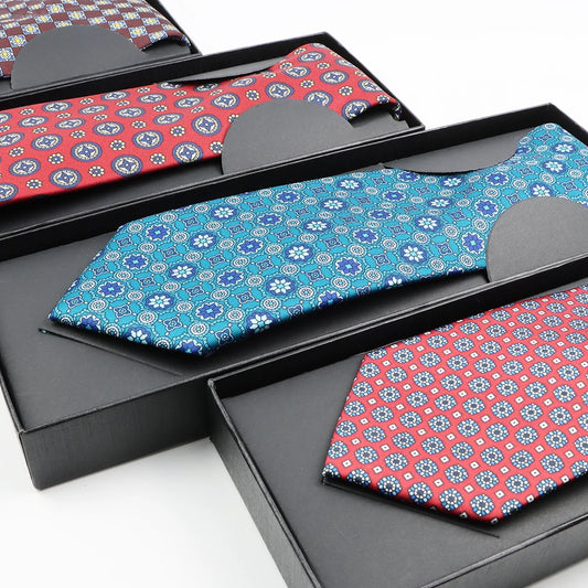 Paisley Silk-Feel Tie Gift Set