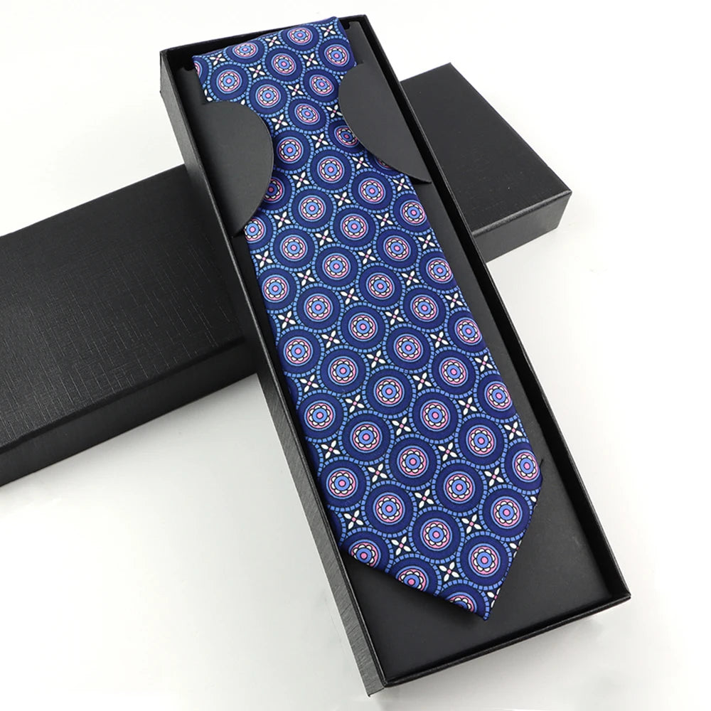 Paisley Silk-Feel Tie Gift Set