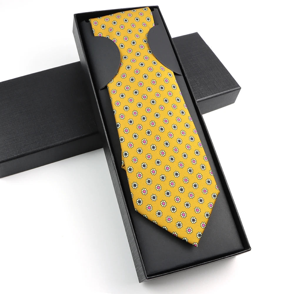 Paisley Silk-Feel Tie Gift Set
