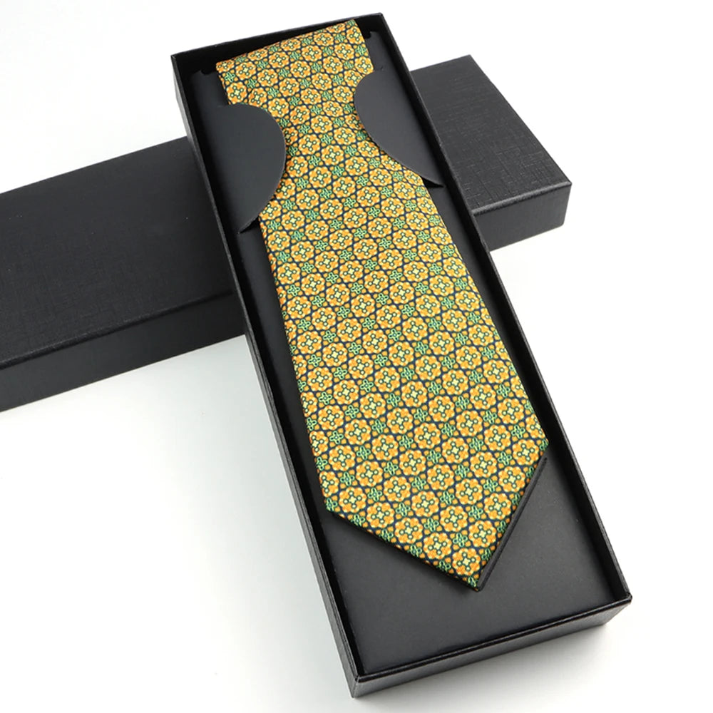 Paisley Silk-Feel Tie Gift Set