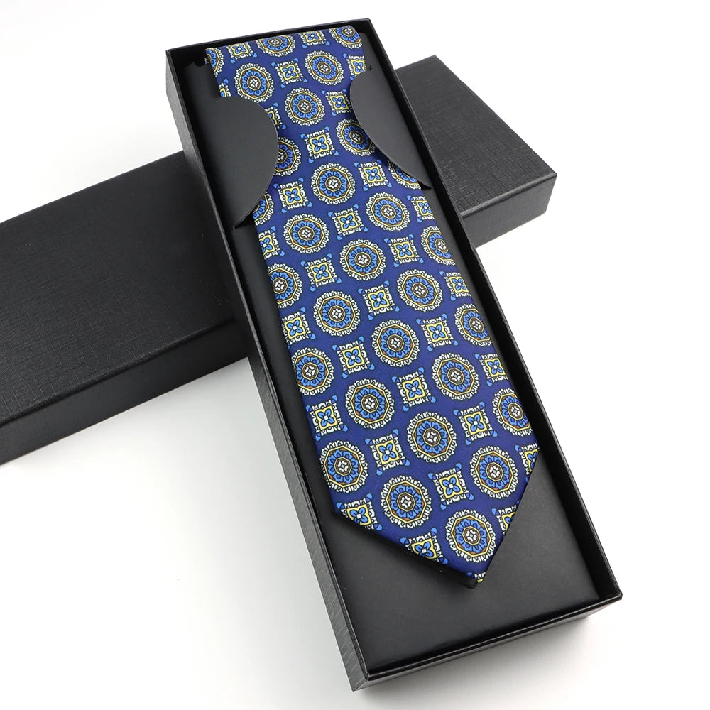 Paisley Silk-Feel Tie Gift Set