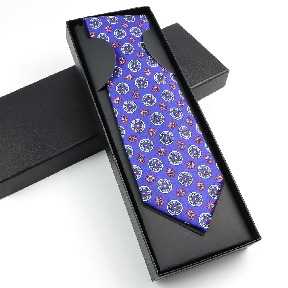 Paisley Silk-Feel Tie Gift Set