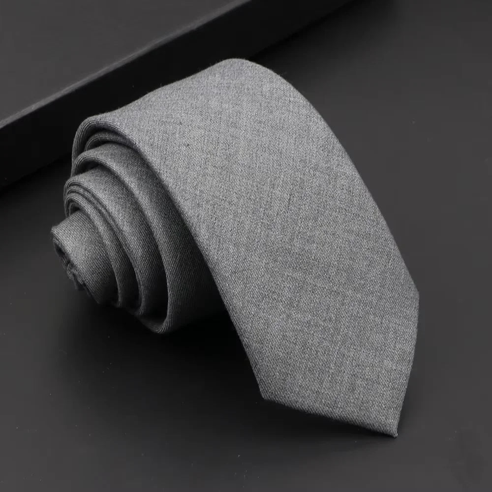 Classic Slim Cotton Necktie – 6cm