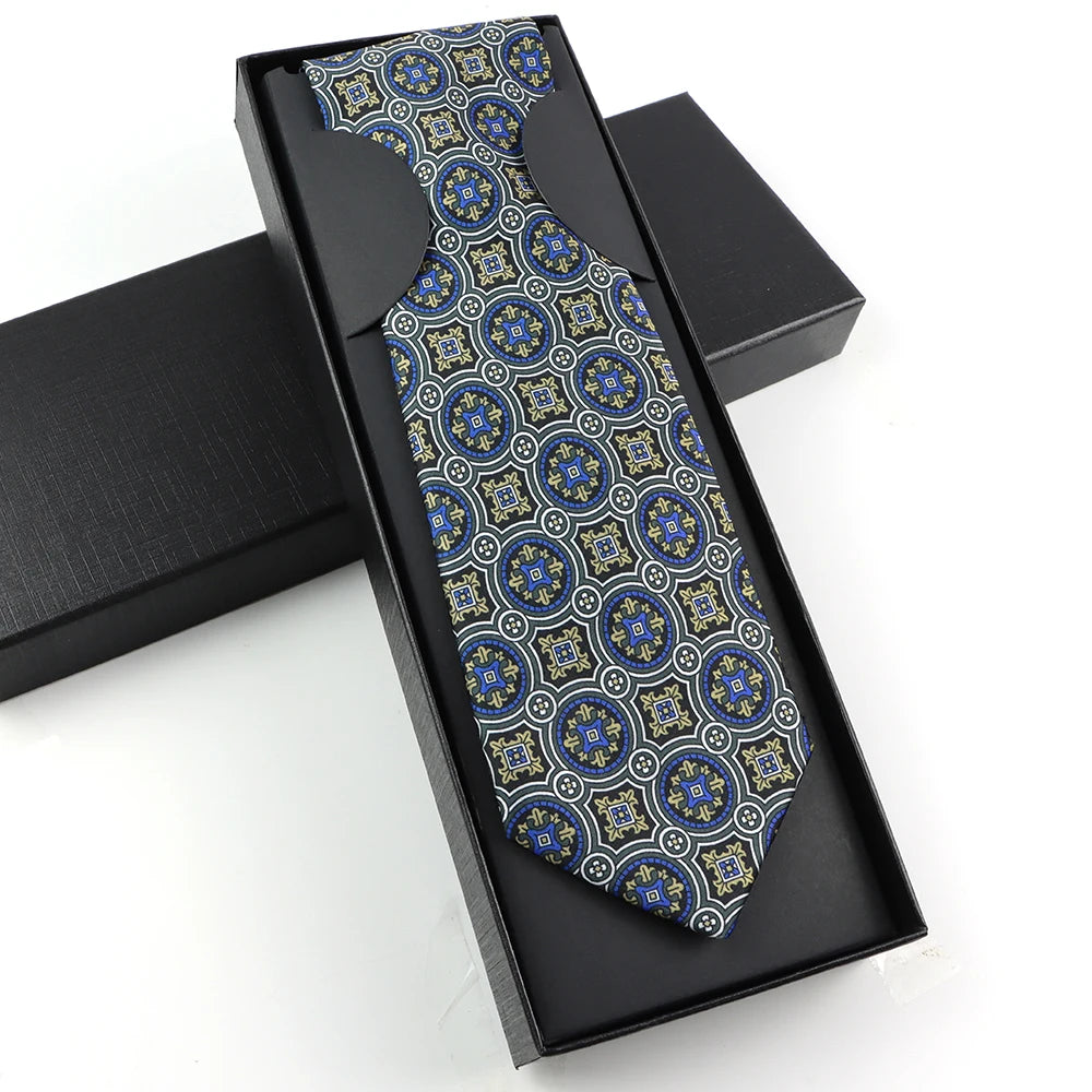 Paisley Silk-Feel Tie Gift Set