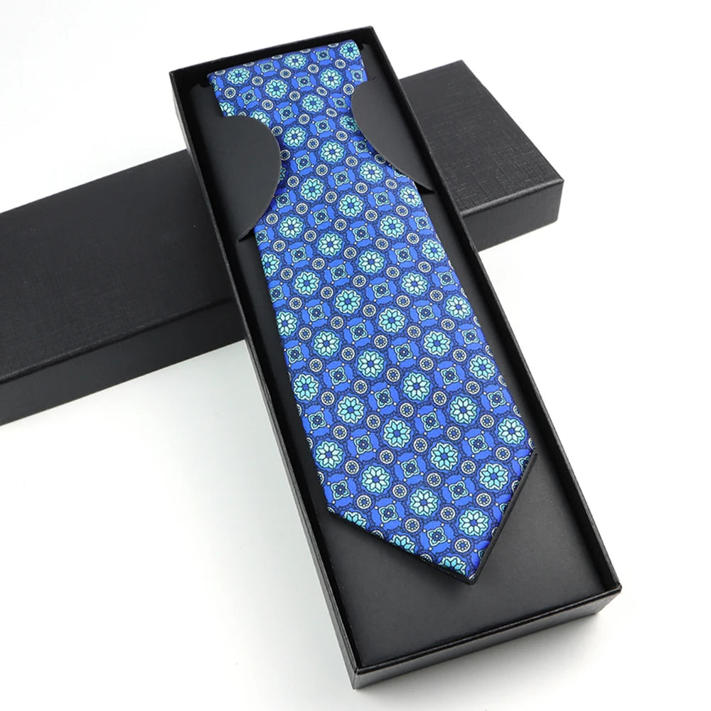 Paisley Silk-Feel Tie Gift Set