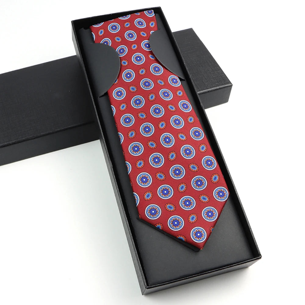 Paisley Silk-Feel Tie Gift Set