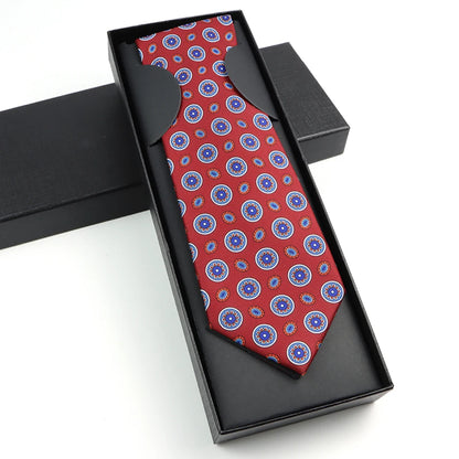 Paisley Silk-Feel Tie Gift Set