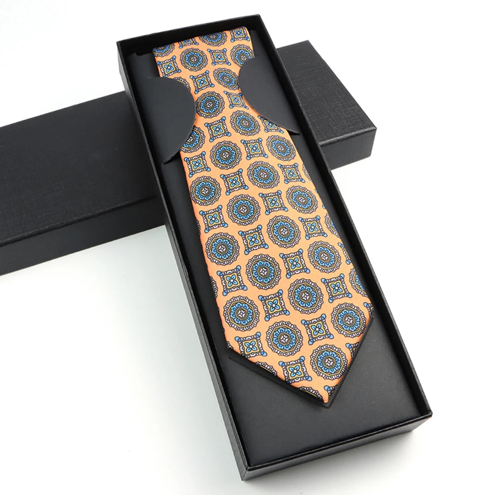 Paisley Silk-Feel Tie Gift Set