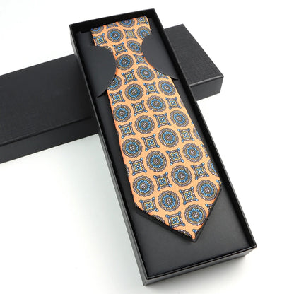 Paisley Silk-Feel Tie Gift Set