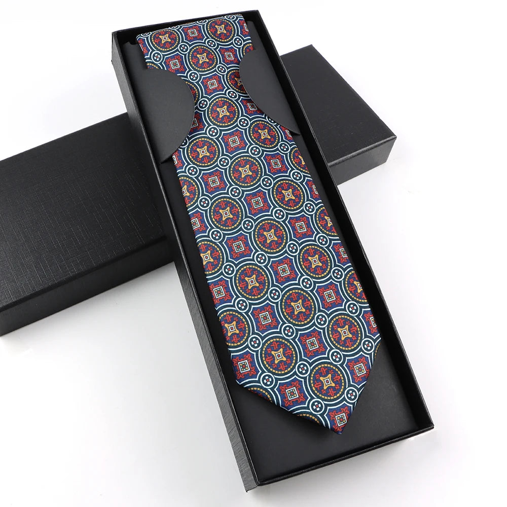 Paisley Silk-Feel Tie Gift Set